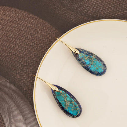 Natural Stone Teardrop Dangle Earrings The Nichole Collection - Official Site