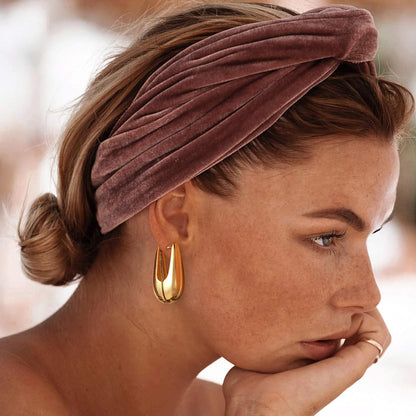 Geometric Gold Knot Statement Earrings The Nichole Collection - Official Site