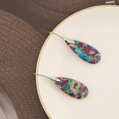 Natural Stone Teardrop Dangle Earrings The Nichole Collection - Official Site