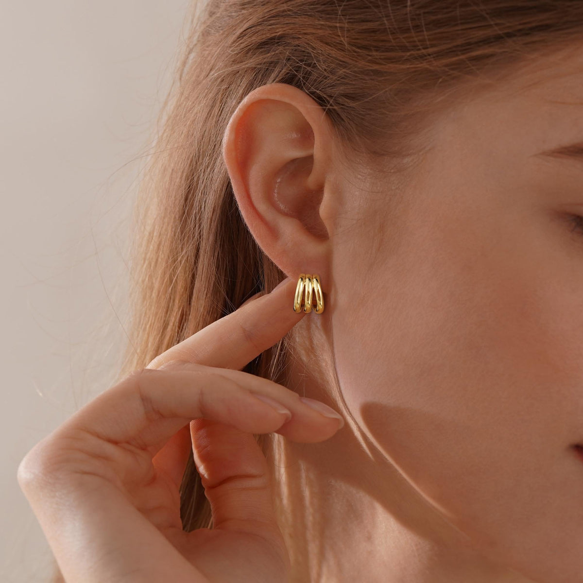 Geometric Gold Knot Statement Earrings The Nichole Collection - Official Site