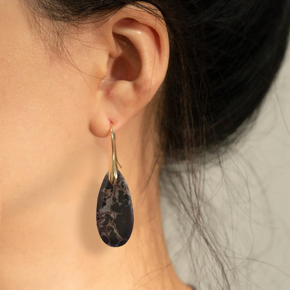 Natural Stone Teardrop Dangle Earrings The Nichole Collection - Official Site