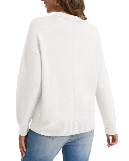 Oversized Cashmere-Blend Crewneck Sweater The Nichole Collection