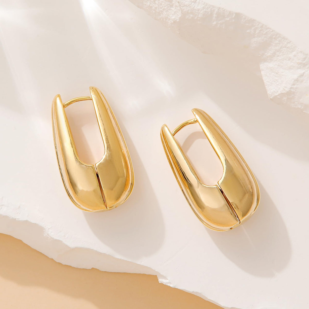 Geometric Gold Knot Statement Earrings The Nichole Collection - Official Site