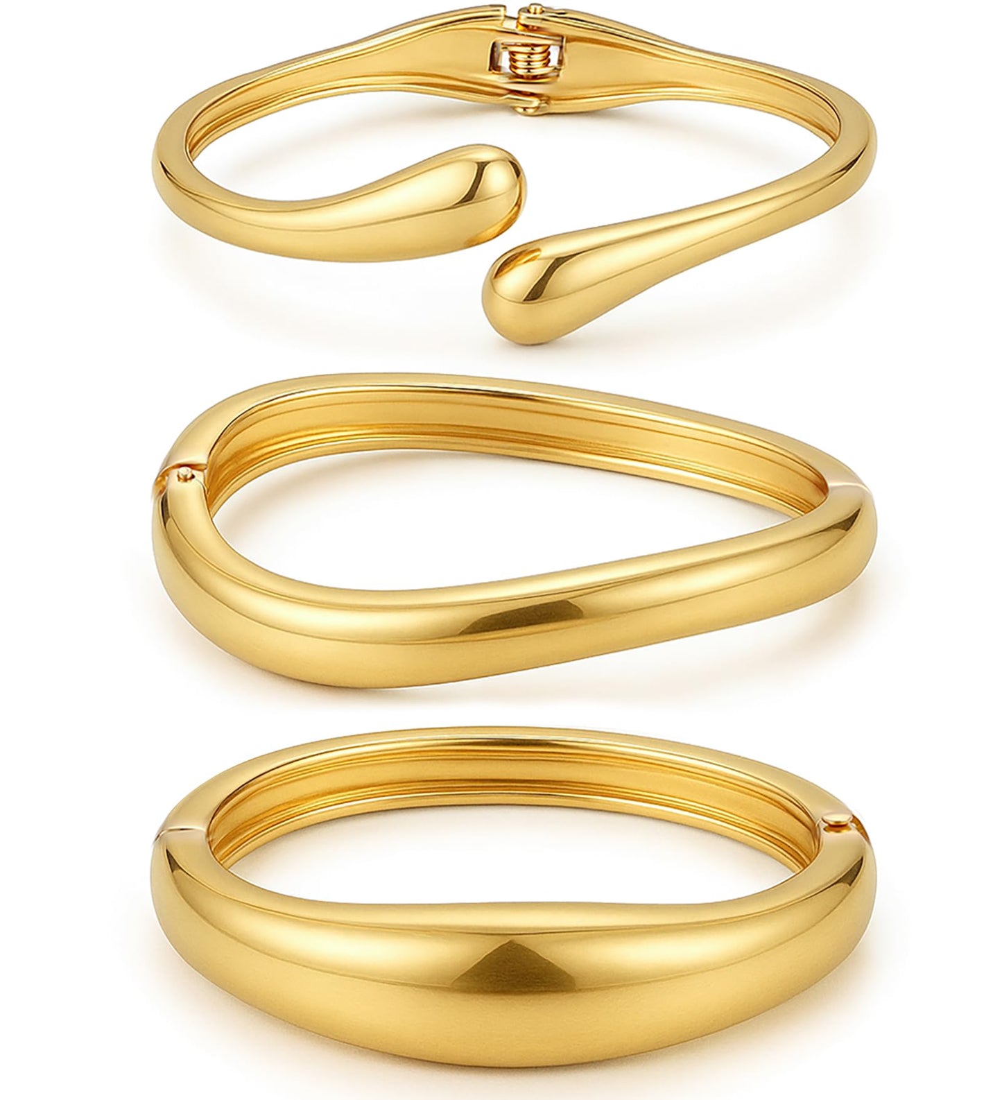 Gold Stackable Bangle Set