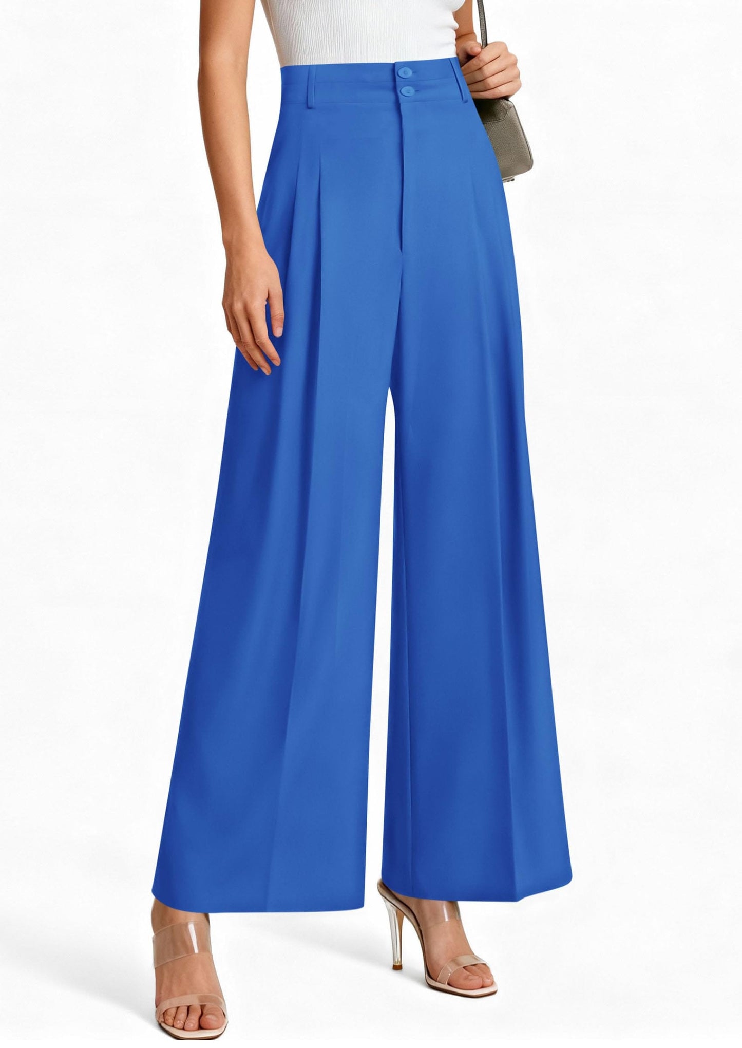 High Waisted Wide Leg Dress Pants with Pockets