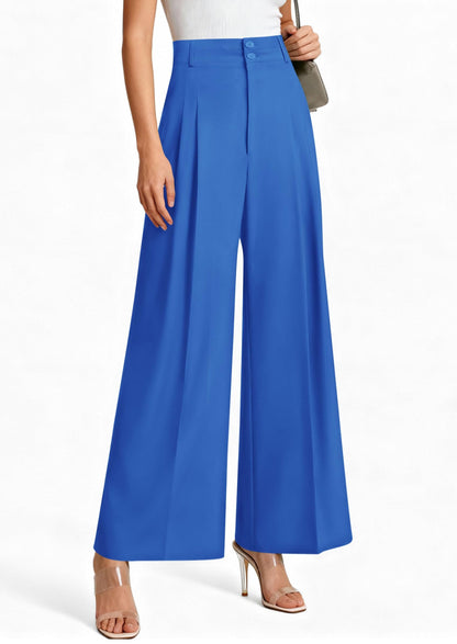 High Waisted Wide Leg Dress Pants with Pockets