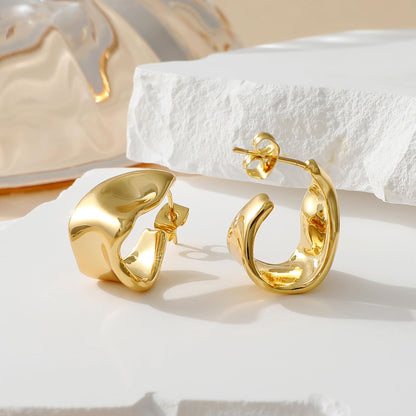 Geometric Gold Knot Statement Earrings The Nichole Collection - Official Site