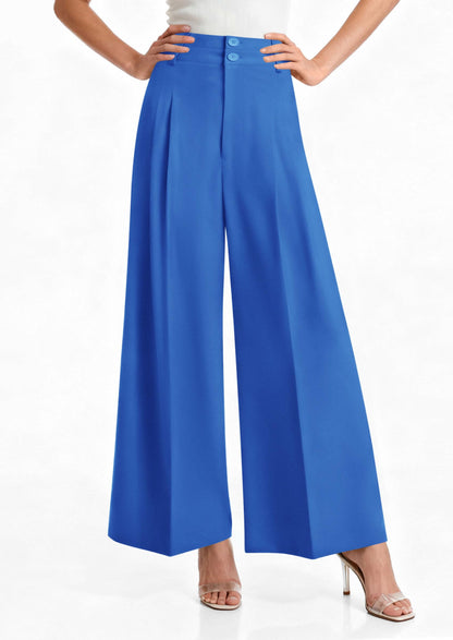 High Waisted Wide Leg Dress Pants with Pockets