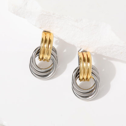 Geometric Gold Knot Statement Earrings The Nichole Collection - Official Site