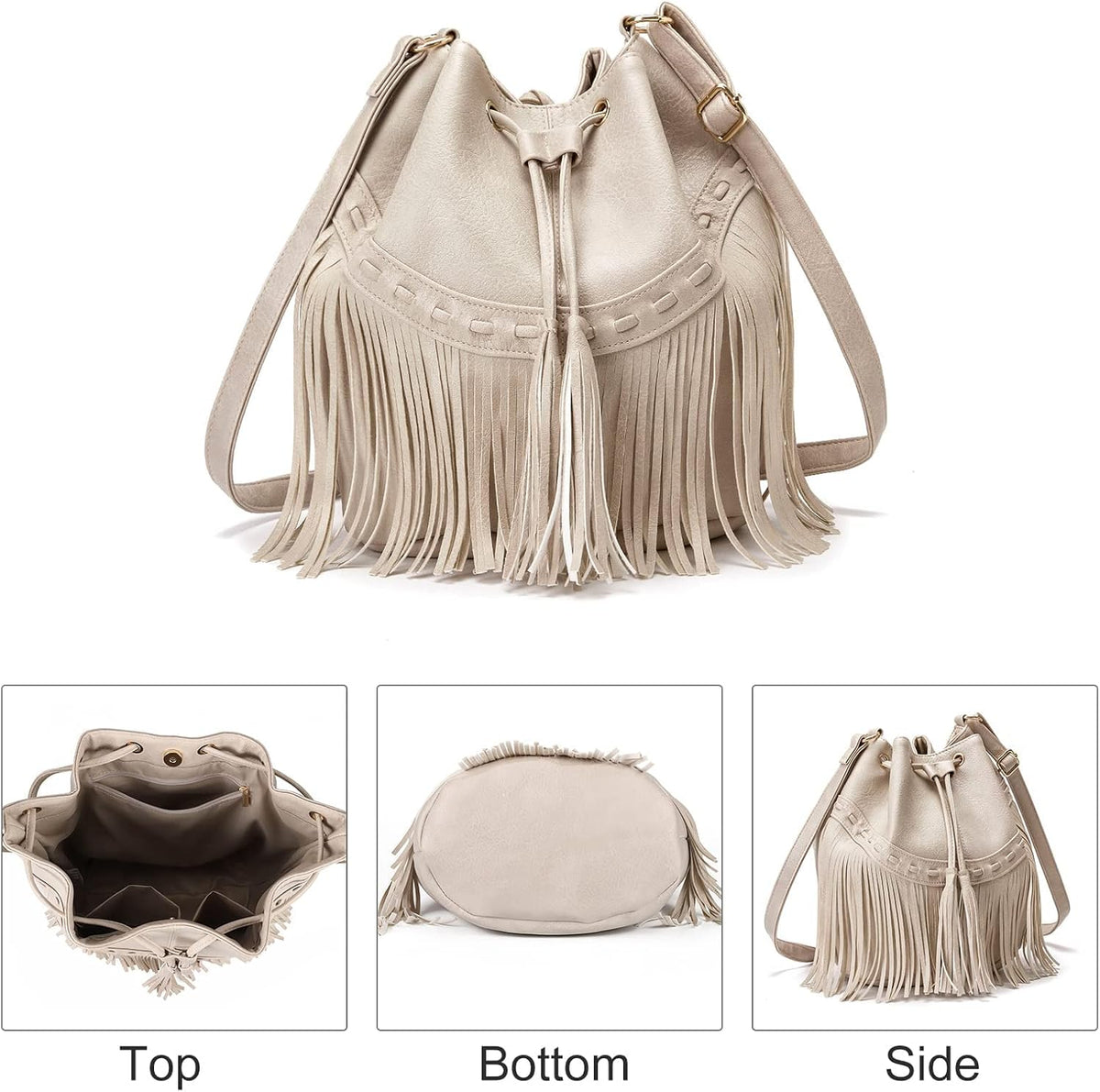 PARISIAN FRINGE BUCKET BAG The Nichole Collection