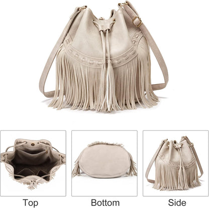 PARISIAN FRINGE BUCKET BAG The Nichole Collection