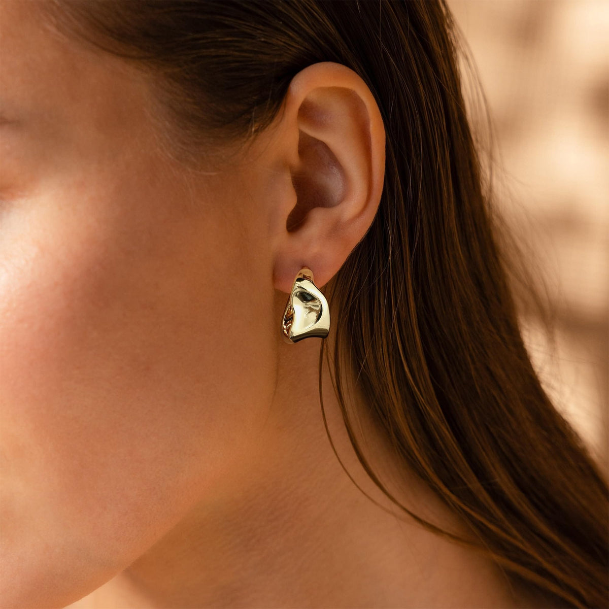 Geometric Gold Knot Statement Earrings The Nichole Collection - Official Site