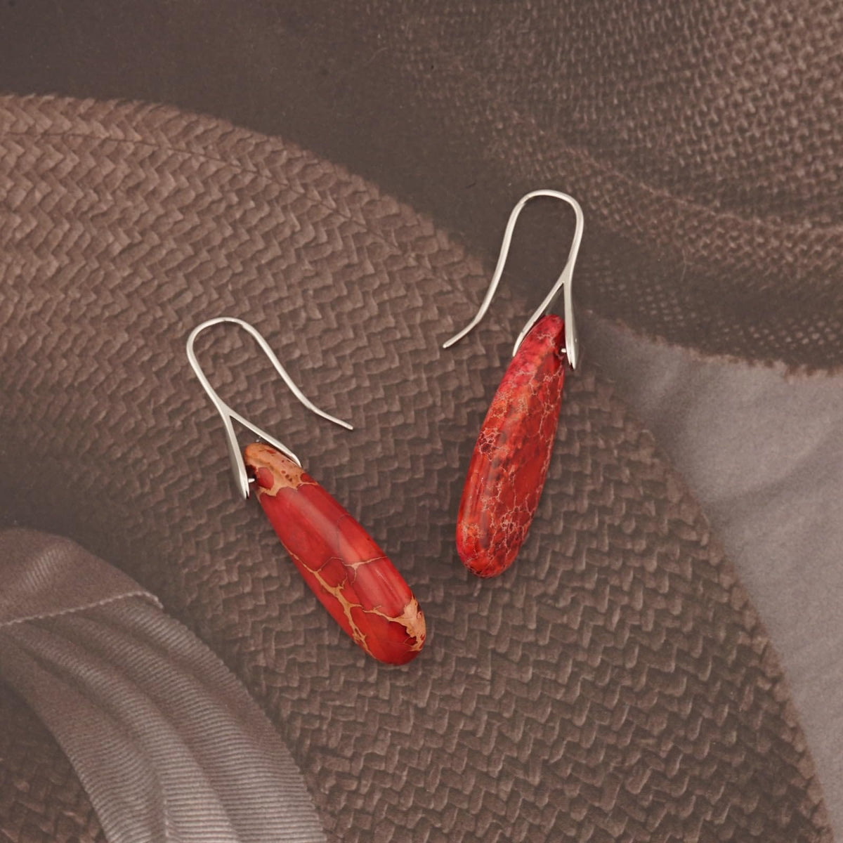 Natural Stone Teardrop Dangle Earrings The Nichole Collection - Official Site