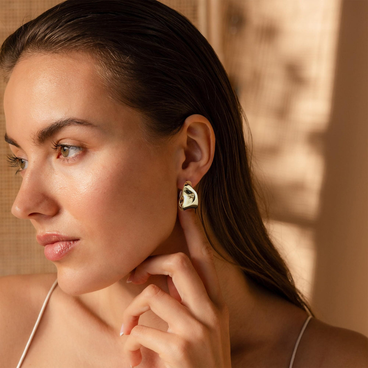 Geometric Gold Knot Statement Earrings The Nichole Collection - Official Site