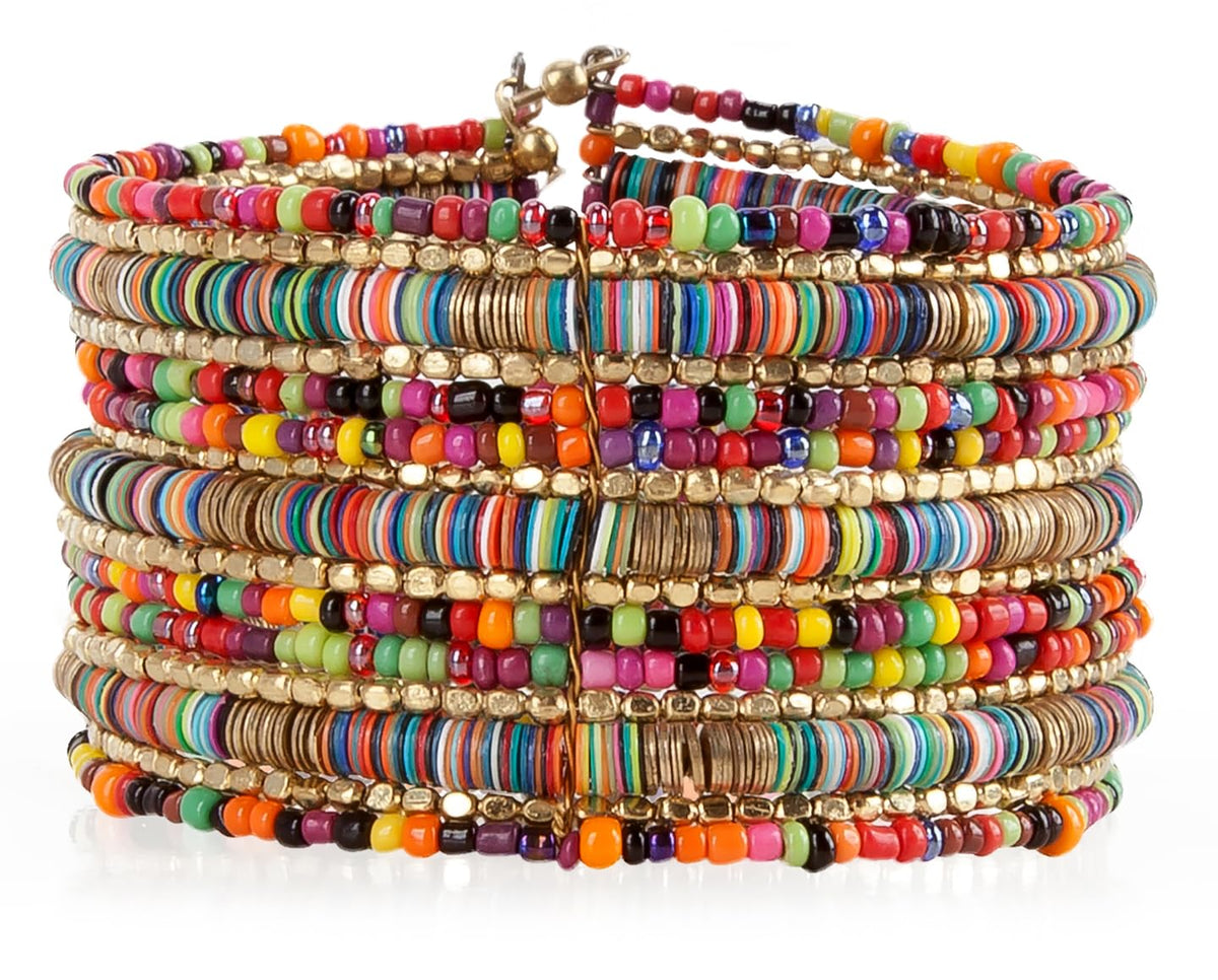 BOHEMIAN CUFF STACKABLE BEADED BRACELETS The Nichole Collection - Official Site
