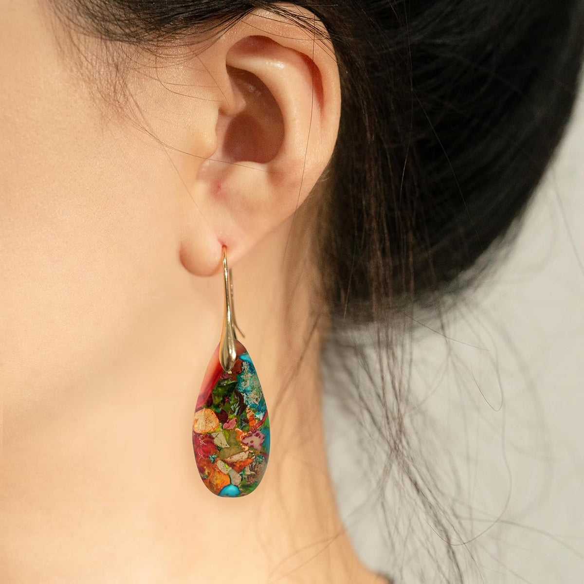 Natural Stone Teardrop Dangle Earrings The Nichole Collection - Official Site