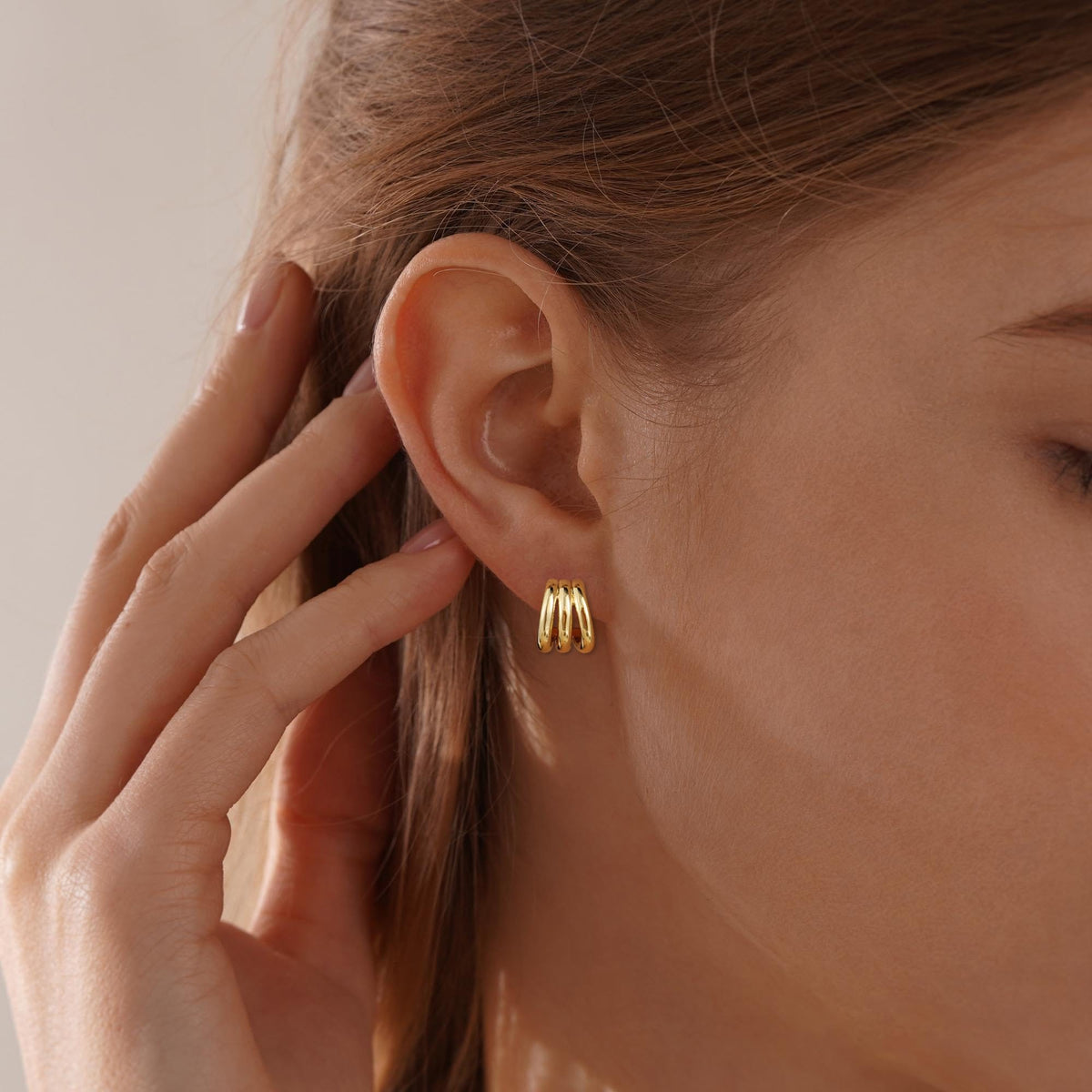 Geometric Gold Knot Statement Earrings The Nichole Collection - Official Site