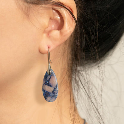 Natural Stone Teardrop Dangle Earrings The Nichole Collection - Official Site