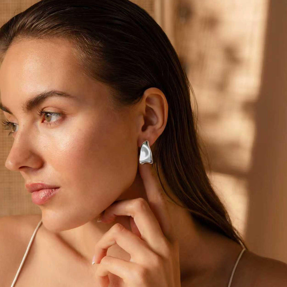Geometric Gold Knot Statement Earrings The Nichole Collection - Official Site