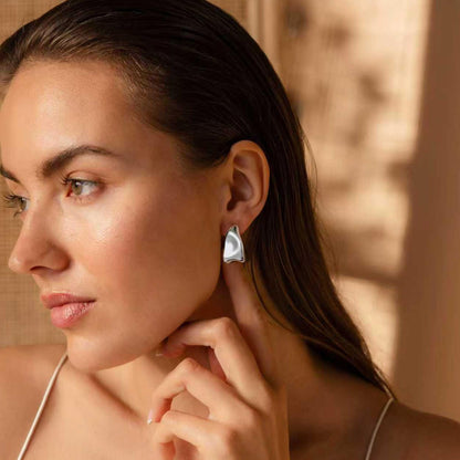 Geometric Gold Knot Statement Earrings The Nichole Collection - Official Site