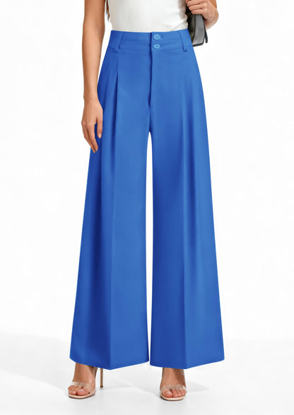 High Waisted Wide Leg Dress Pants with Pockets