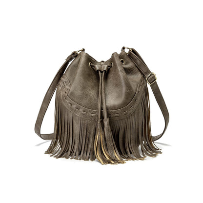 PARISIAN FRINGE BUCKET BAG The Nichole Collection