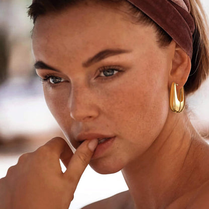 Geometric Gold Knot Statement Earrings The Nichole Collection - Official Site