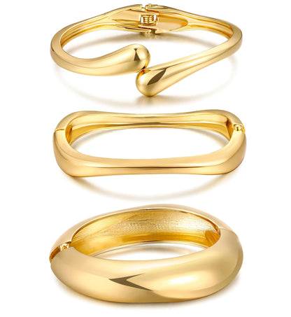 Gold Stackable Bangle Set