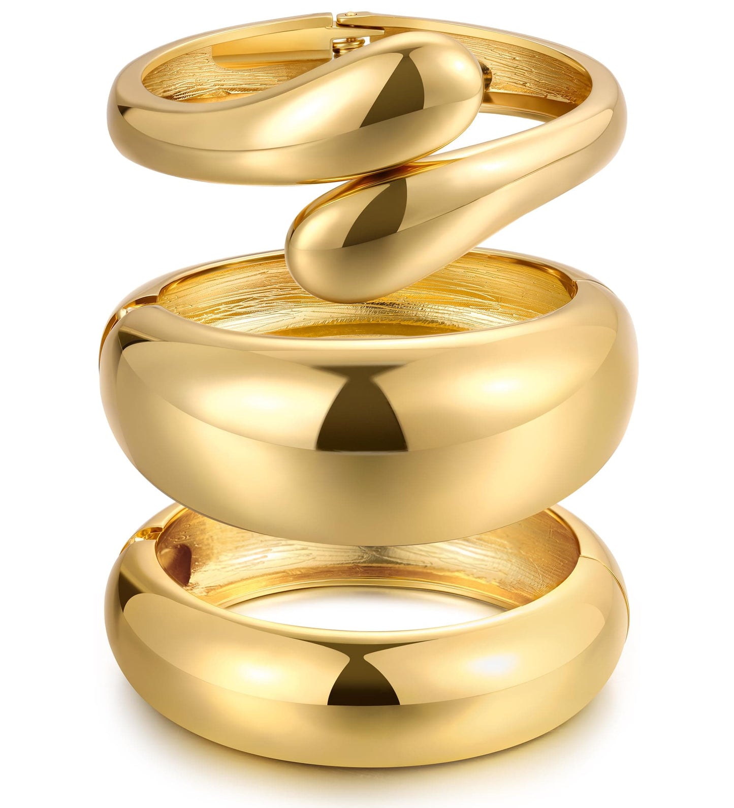 Gold Stackable Bangle Set