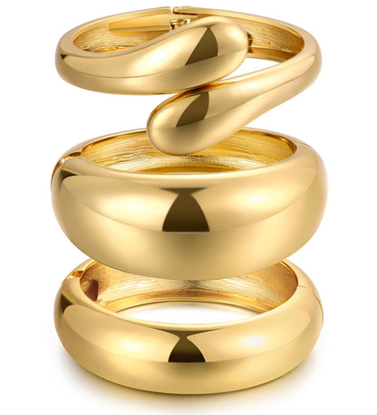 Gold Stackable Bangle Set