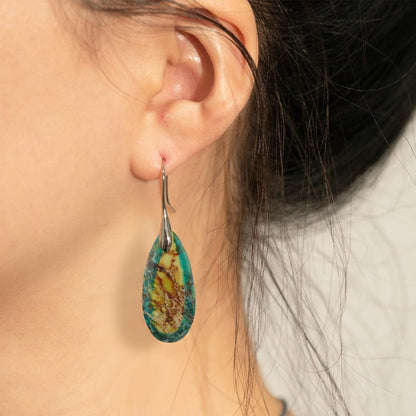 Natural Stone Teardrop Dangle Earrings The Nichole Collection - Official Site