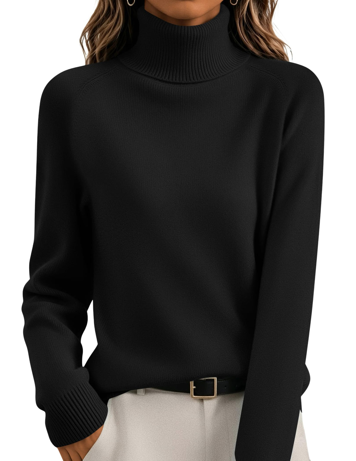 Sophisticated Relaxed Turtleneck Sweater The Nichole Collection