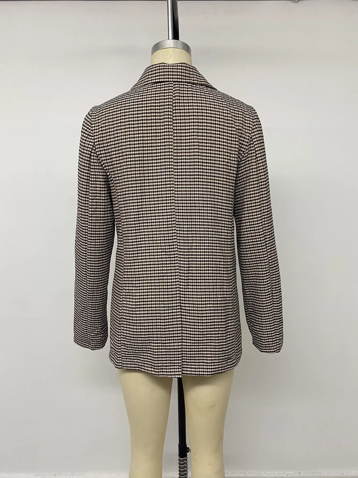 Double-Breasted Plaid Blazer The Nichole Collection - Official Site