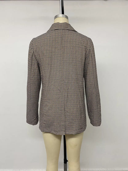 Double-Breasted Plaid Blazer The Nichole Collection - Official Site