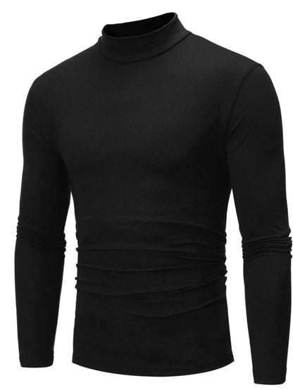 Men's Slim-Fit Mock-Neck Long-Sleeve Shirt Jonathan M Collection