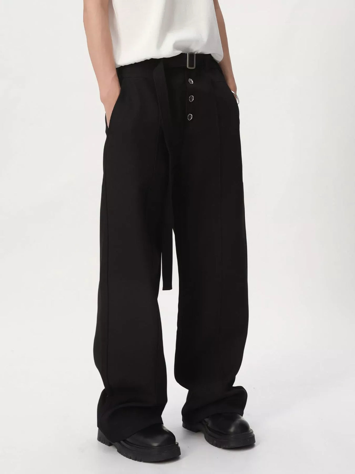 Men's High-Waisted Wide-Leg Pants Jonathan M Collection