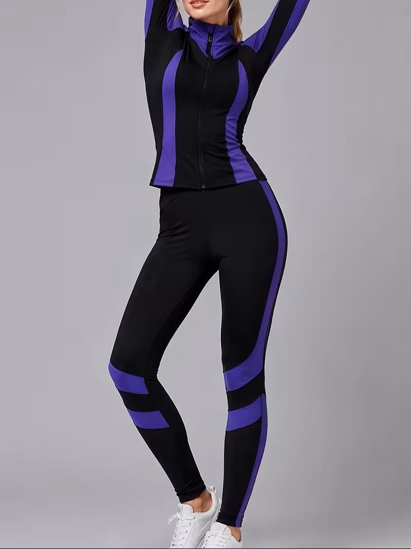 Zip-Up Jacket and Leggings Tracksuit The Nichole Collection