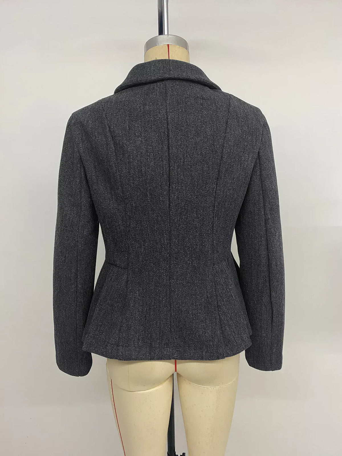 Double-Breasted Peplum Blazer The Nichole Collection