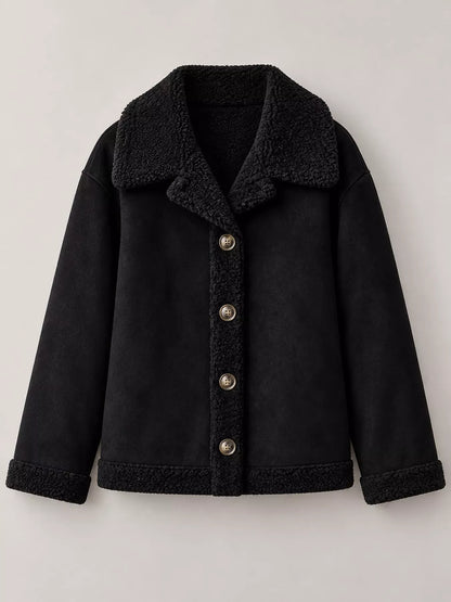 Cashmere-Blend Suede Sherpa Jacket The Nichole Collection