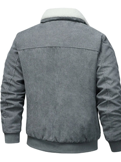 Men's Sherpa-Lined Corduroy Jacket Jonathan M Collection