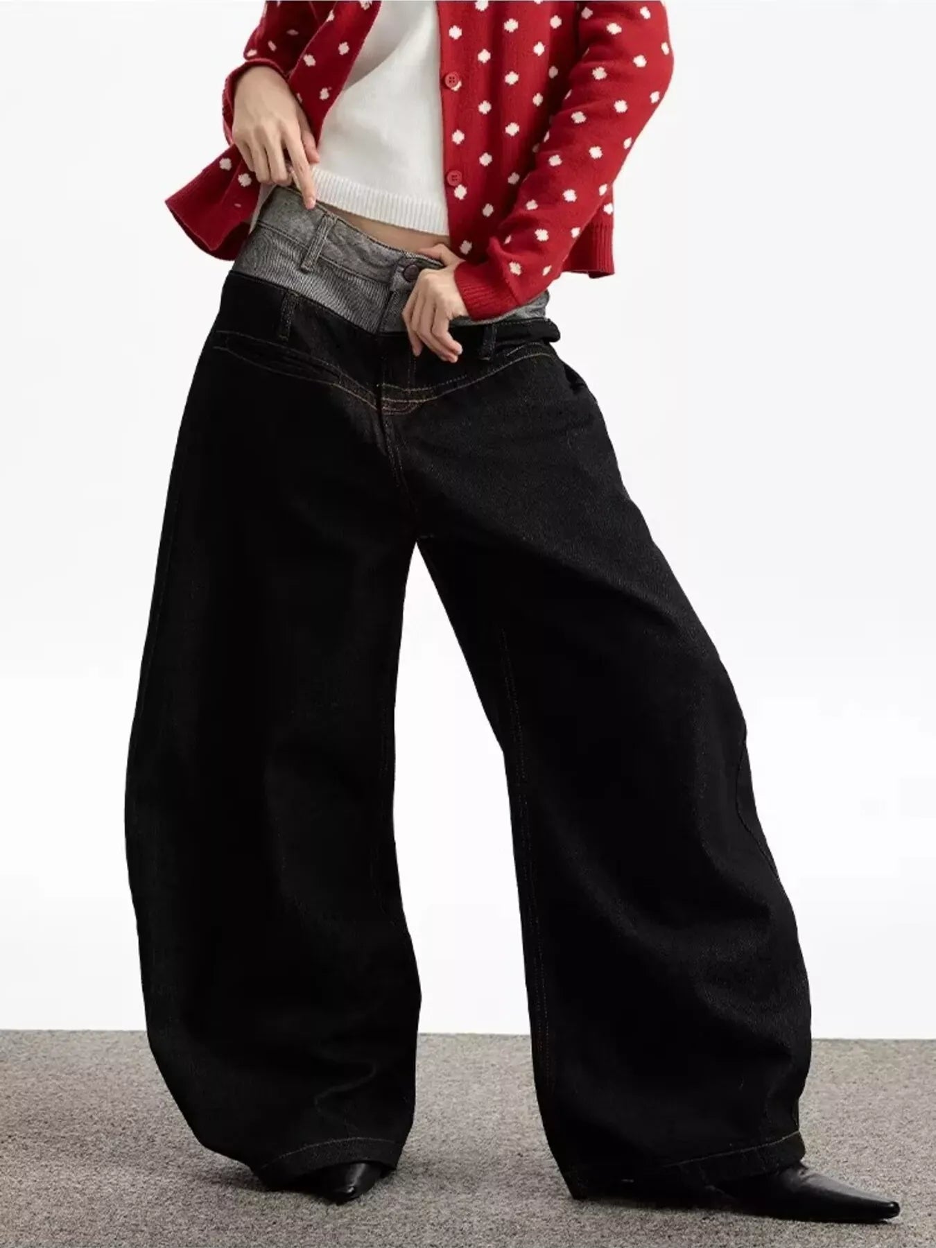 Men's Double Waist Wide Leg Jeans The Nichole Collection