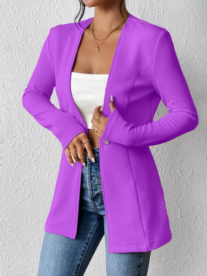 Single-Button Long-Sleeve Blazer The Nichole Collection - Official Site