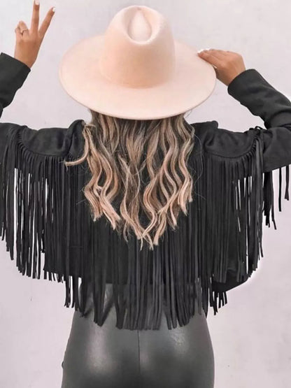 VALERIE FRINGE CROPPED JACKET The Nichole Collection - Official Site