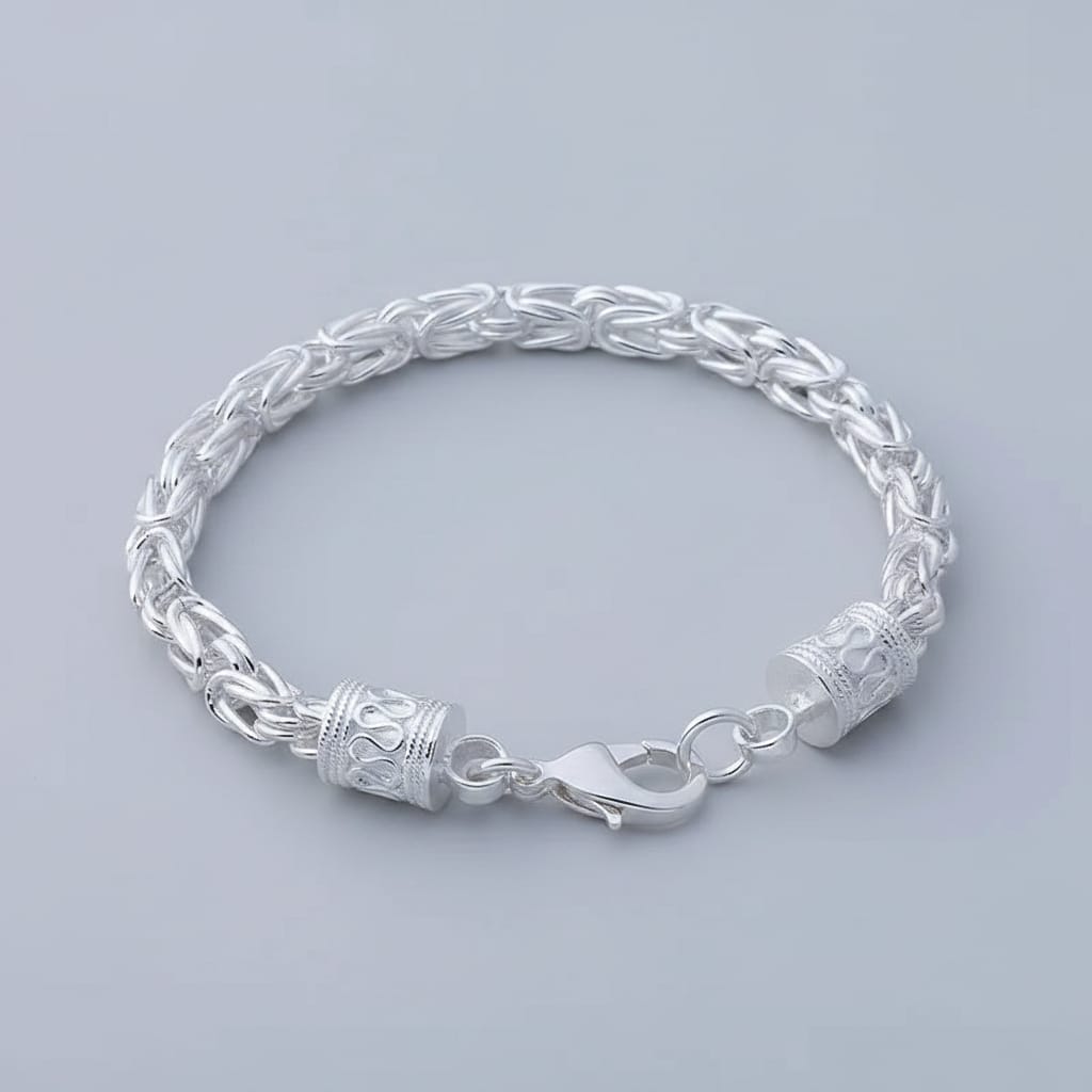 Byzantine Weave 925 Sterling Silver Bracelet