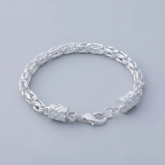 Byzantine Weave 925 Sterling Silver Bracelet | The Nichole Collection