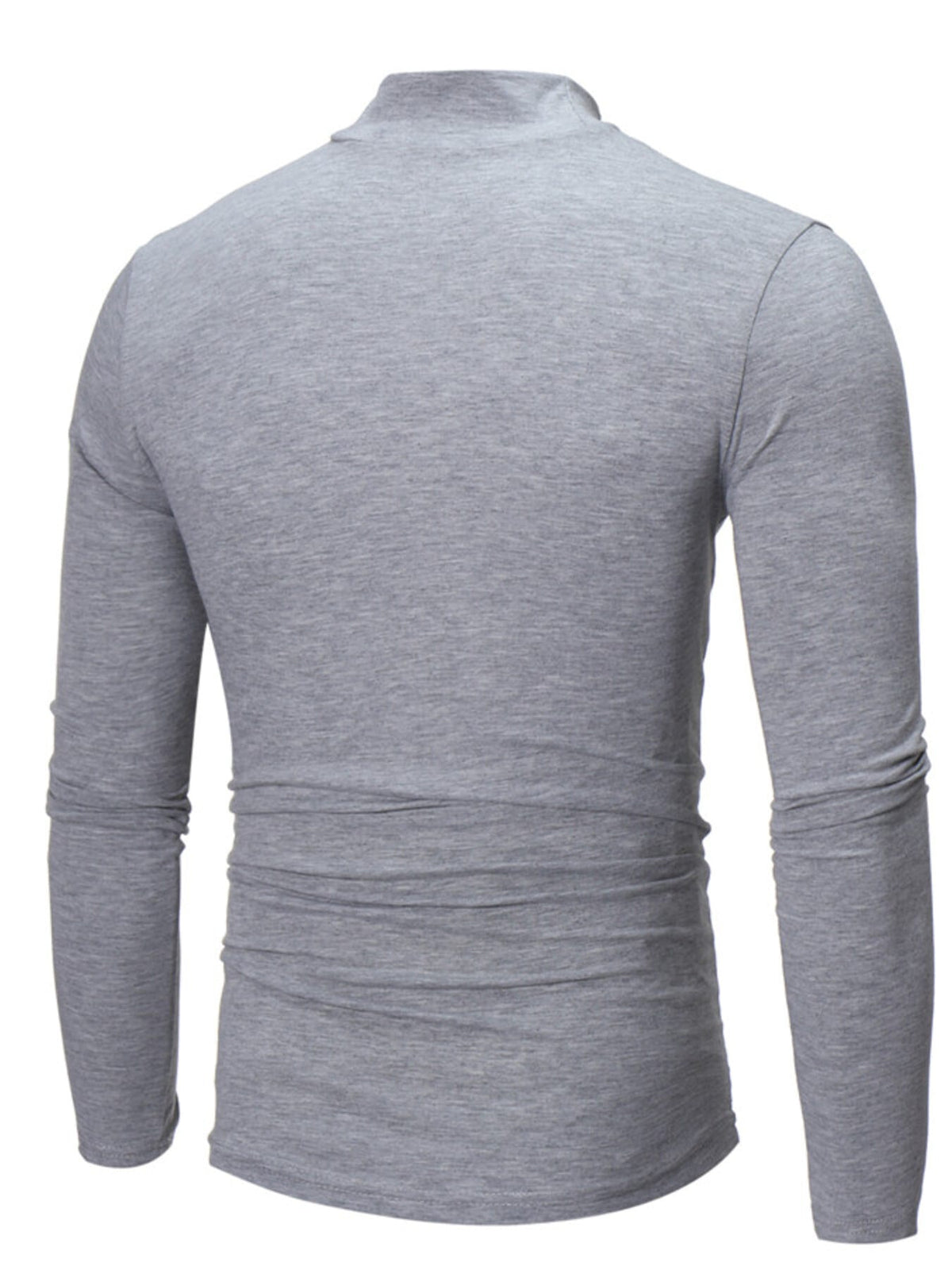 Men's Slim-Fit Mock-Neck Long-Sleeve Shirt Jonathan M Collection