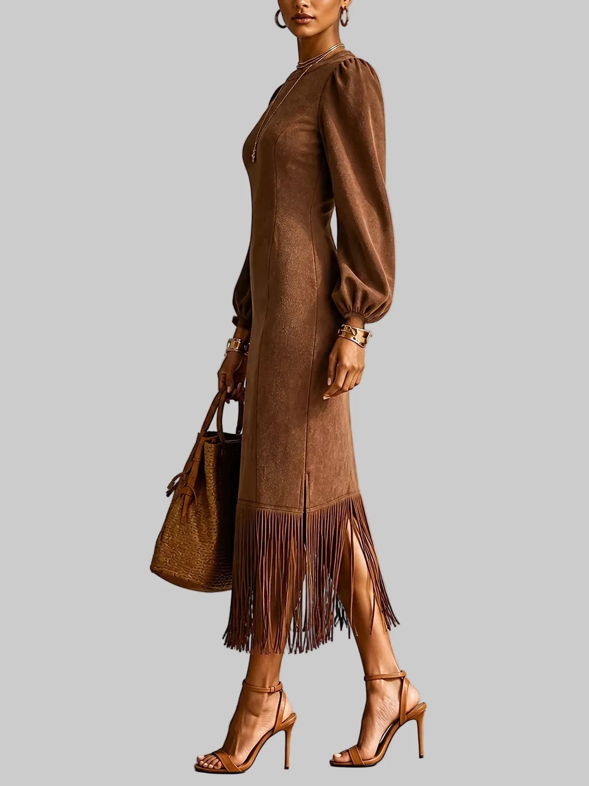 FRINGE HEM MIDI DRESS The Nichole Collection - Official Site