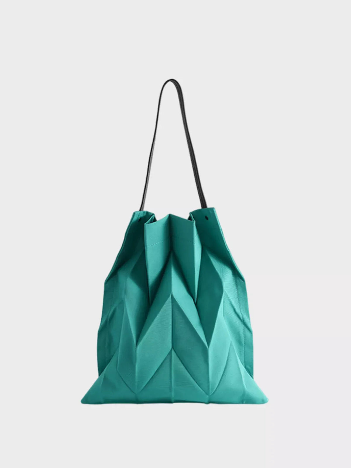GEOMETRIC PLEATED CANVAS TOTE The Nichole Collection - Official Site