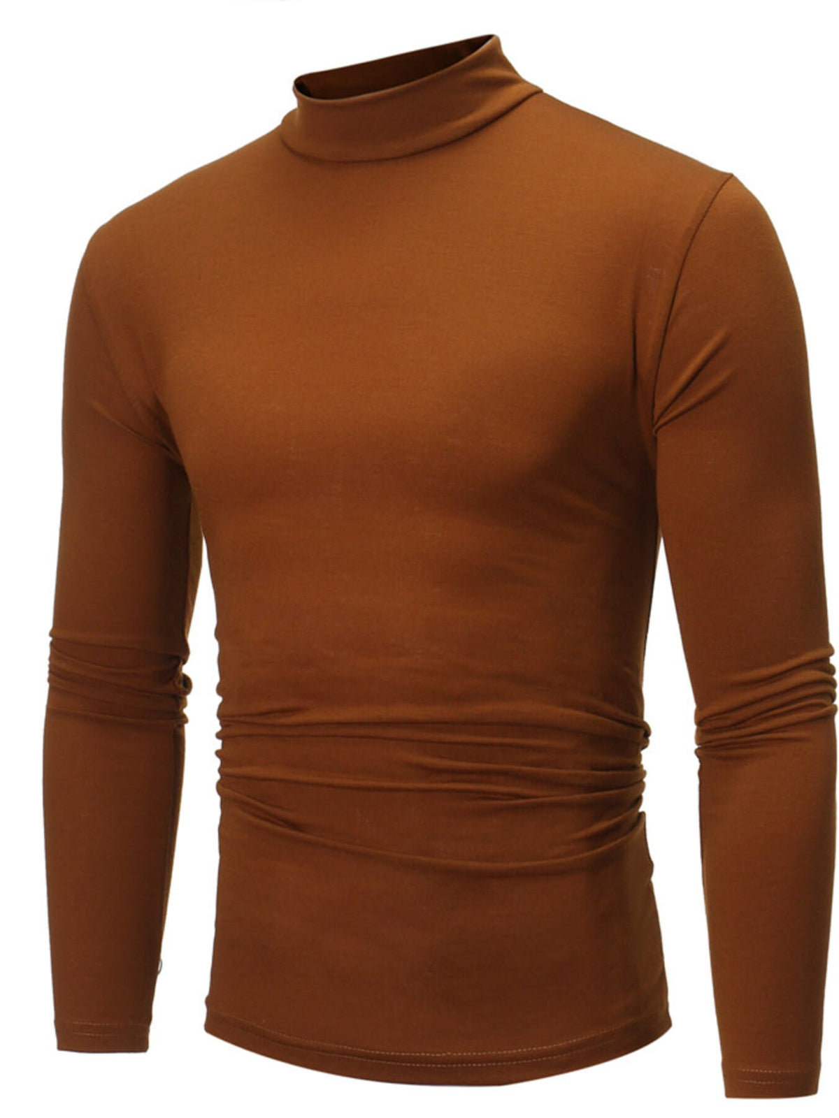 Men's Slim-Fit Mock-Neck Long-Sleeve Shirt Jonathan M Collection