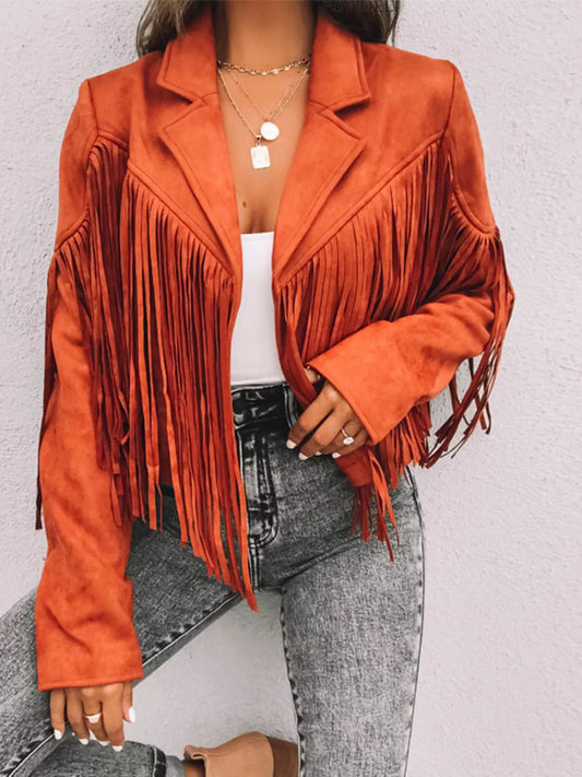 VALERIE FRINGE CROPPED JACKET The Nichole Collection - Official Site